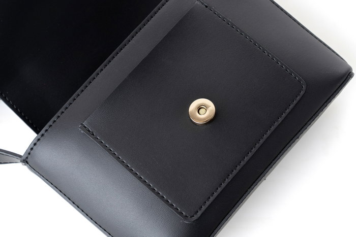 Vince Camuto Matera - Bolso bandolera Negro, 100% piel de polivinilo